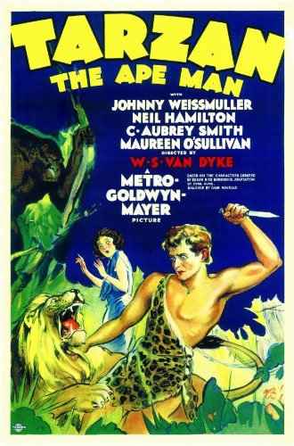 Maureen O'Sullivan and Johnny Weissmuller in Tarzan the Ape Man (1932)