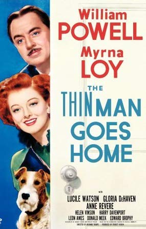 Myrna Loy, William Powell, and Asta in The Thin Man Goes Home (1944)