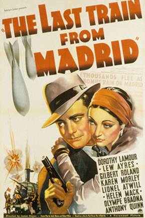 Lew Ayres and Dorothy Lamour in The Last Train from Madrid (1937)