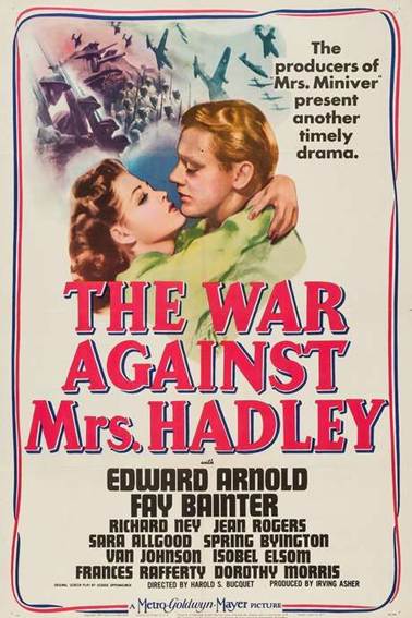 Van Johnson and Jean Rogers in The War Against Mrs. Hadley (1942)
