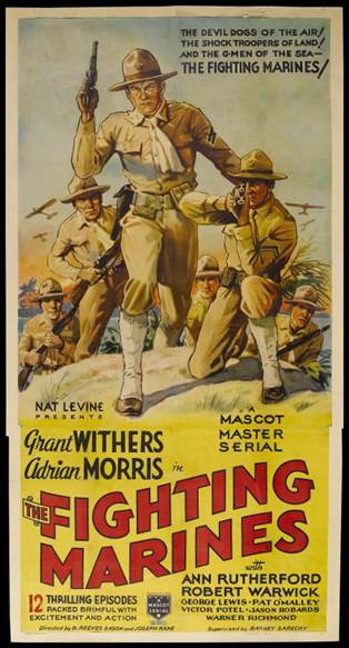 Adrian Morris and Grant Withers in The Fighting Marines (1935)