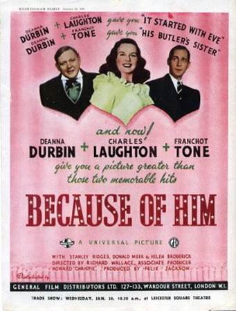R�sultat d�images pour because of him film 1946