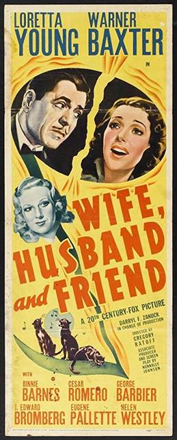 Binnie Barnes, Warner Baxter, and Loretta Young in Wife, Husband and Friend (1939)