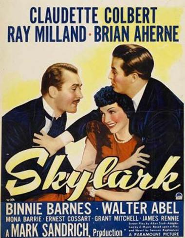 Brian Aherne, Claudette Colbert, and Ray Milland in Skylark (1941)